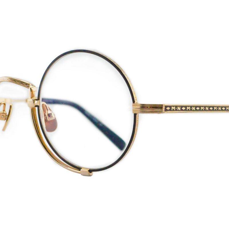 Matsuda Unisex 10103H Brushed Gold Matte Black Eyeglasses Matsuda Unisex 10103H Brushed Gold Matte Black Eyeglasses