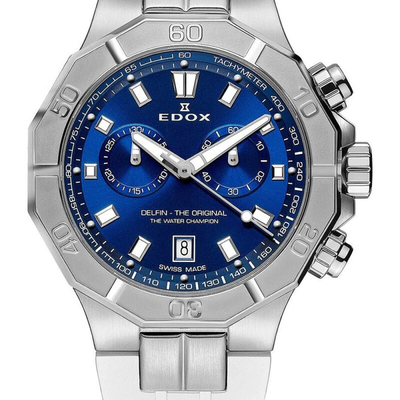 Edox Unisex Chronograph 40mm Watch (10113-3CAB-BUIN)