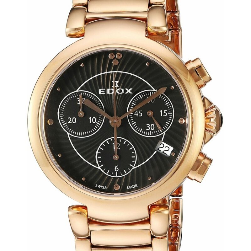 Edox Women's Chronograph 36mm Watch (10220-37RM-NIR) Edox Women's Chronograph 36mm Watch (10220-37RM-NIR)