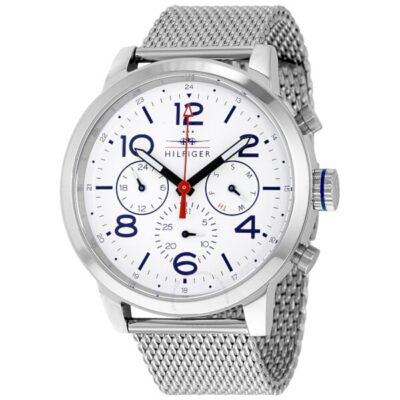 Tommy Hilfiger Men's 46mm Silver Stainless Steel Watch (1791233)