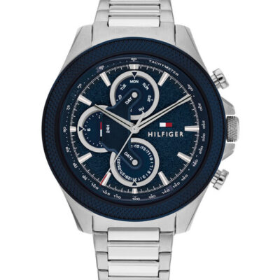 Tommy Hilfiger Men's Chronograph 46mm Silver Stainless Steel Watch (1792080)