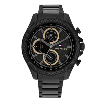 Tommy Hilfiger Men's Chronograph 46mm Black Stainless Steel Watch (1792081)
