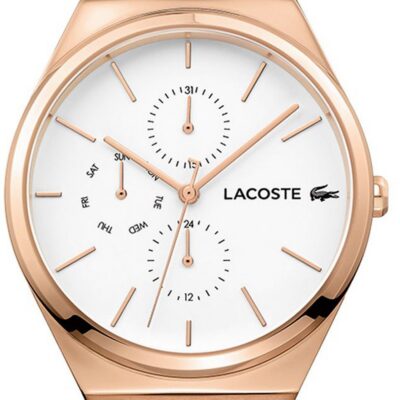 Lacoste Unisex 38mm Ss Ip Rose Gold Watch (2001036)