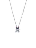 Disney Stitch pendant necklace with clear cubic zirconia, purple, blue and black enamel