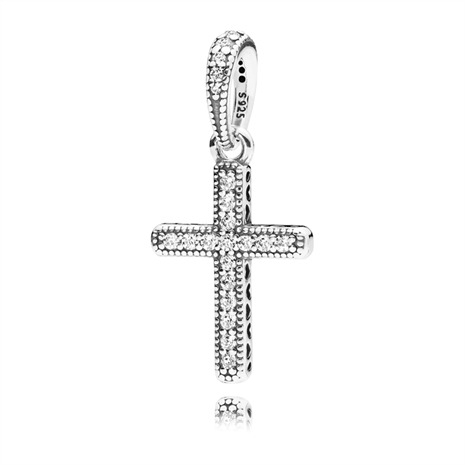 Cross silver pendant with clear cubic zirconia Women's Cross silver pendant with clear cubic zirconia Women's