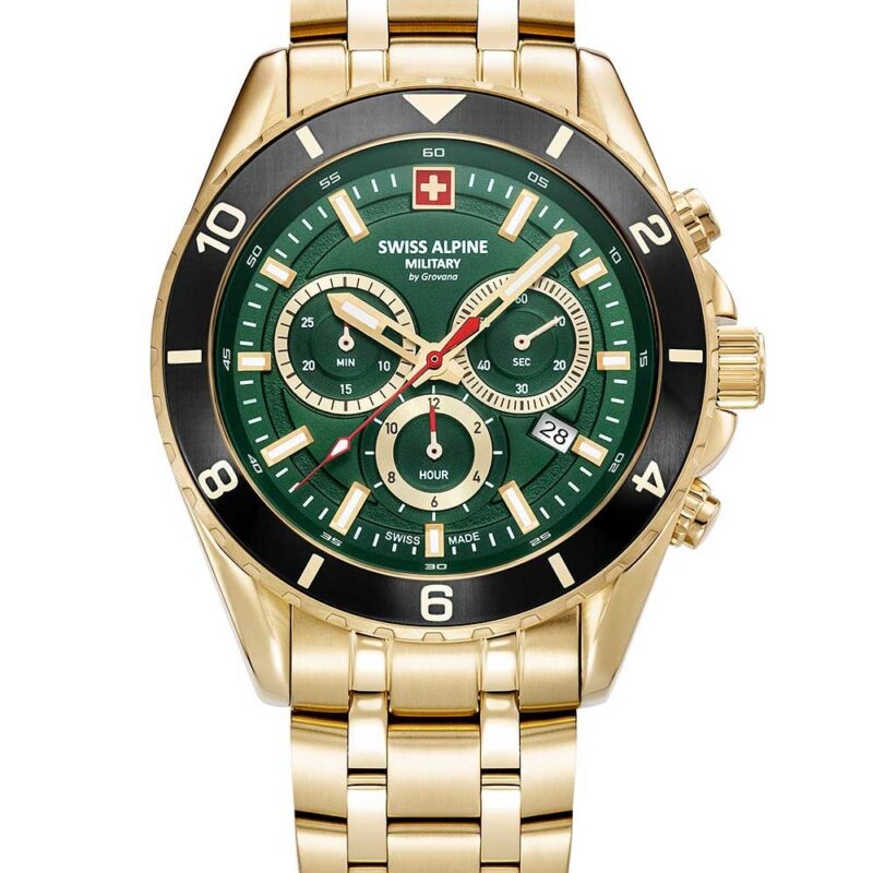 Swiss Alpine Military Men's Chronograph 46mm Watch (7034-9118) Swiss Alpine Military Men's Chronograph 46mm Watch (7034-9118)