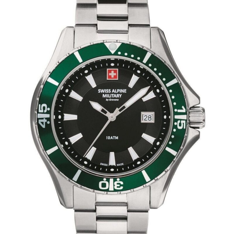Swiss Alpine Military Men's Stainless Steel Watch (7040.1134.-.GW) Swiss Alpine Military Men's Stainless Steel Watch (7040.1134.-.GW)
