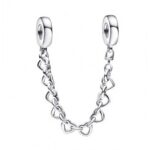 Sterling silver safety chain Watch Women's