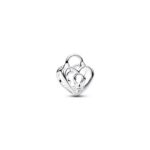 Heart padlock sterling silver charm Women's