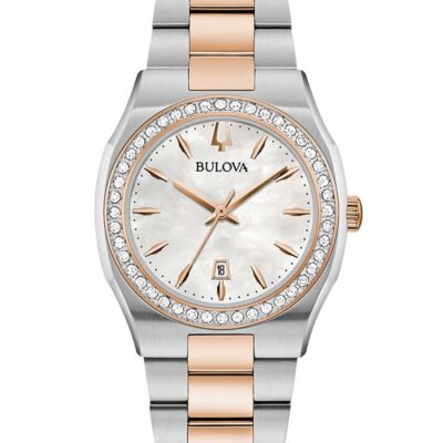 Bulova Unisex 38mm Ss Diamonds Watch (98R283)