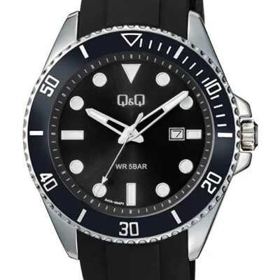 Q&q Men's 44mm Stainless Steel Watch (A41A-004PY)