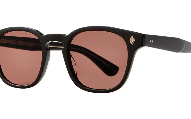 Garrett Leight Men's ACE SUN Black/Semi-Flat Pure Rosewood Sunglasses