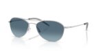 Oliver Peoples AERO II OV 1358S Silver/Blue Marine Shaded Sunglasses