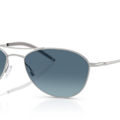 Oliver Peoples AERO II OV 1358S Silver/Blue Marine Shaded Sunglasses