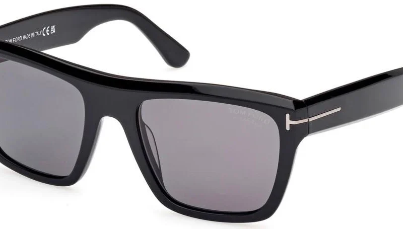 Tom Ford Men's ALBERTO FT 1077-N Shiny Black/Smoke Sunglasses Tom Ford Men's ALBERTO FT 1077-N Shiny Black/Smoke Sunglasses