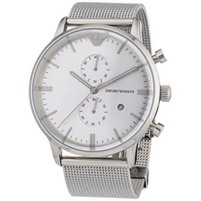 Emporio Armani Men's 43mm Mesh Chronograph Watch (AR0390)