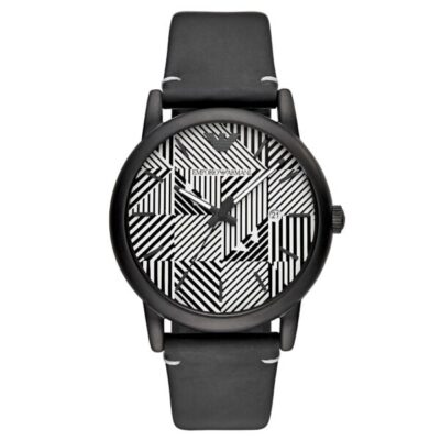 Emporio Armani Men's 43mm Black Stainless Steel Watch (AR11136)