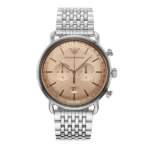 Emporio Armani Men's Chronograph 43mm Silver Stainless Steel Watch (AR11239)