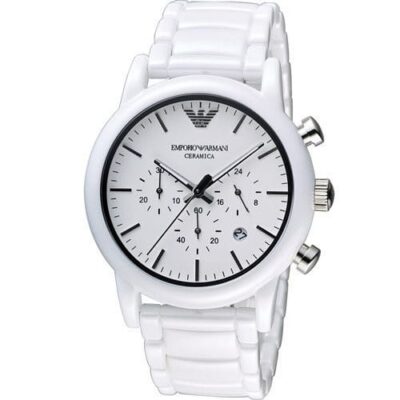 Emporio Armani Ceramica Men's 43mm Chronograph Watch (AR1499)
