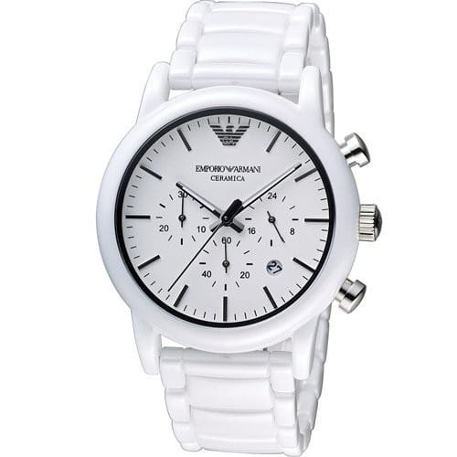 Emporio Armani Ceramica Men's 43mm Chronograph Watch (AR1499) Emporio Armani Ceramica Men's 43mm Chronograph Watch (AR1499)