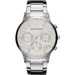 Emporio Armani Men's Chronograph 43mm Silver Stainless Steel Watch (AR2458)