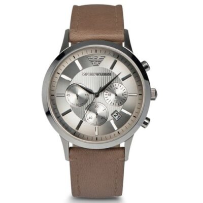 Emporio Armani Men's 43mm Silver Stainless Steel Watch (AR2471)