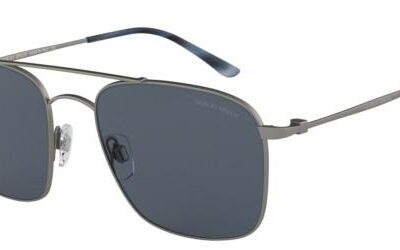 Giorgio Armani Men's AR 6080 Ruthenium/Grey Sunglasses
