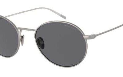Giorgio Armani Men's AR 6125 Matte Ruthenium/Grey Polarized Sunglasses