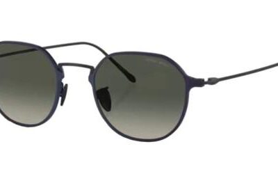Giorgio Armani Men's AR 6138T Matte Blue/Grey Shaded Sunglasses