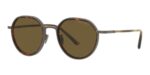Giorgio Armani Men's AR 6144 Brushed Gunmetal/Dark Brown Sunglasses