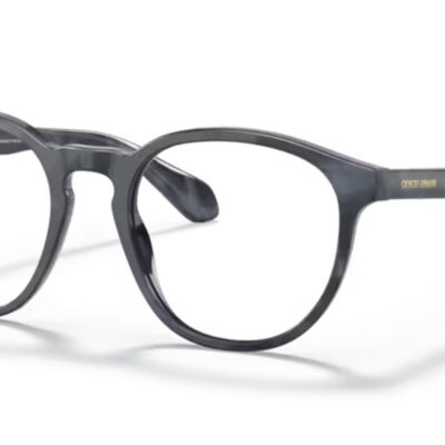 Giorgio Armani Men's AR 7216 Striped Opal Grey Eyeglasses