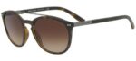 Giorgio Armani Women's AR 8088 Matte Dark Havana/Brown Shaded Sunglasses