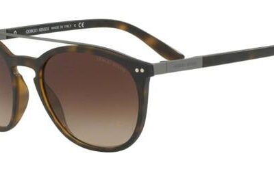 Giorgio Armani Women's AR 8088 Matte Dark Havana/Brown Shaded Sunglasses