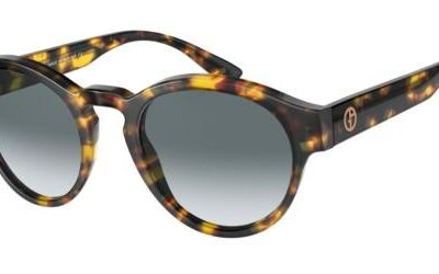 Giorgio Armani Women's AR 8146 Yellow Havana/Grey Blue Shaded Sunglasses