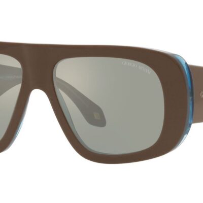 Giorgio Armani Men's AR 8183 Brown/Transparent Blue Sunglasses
