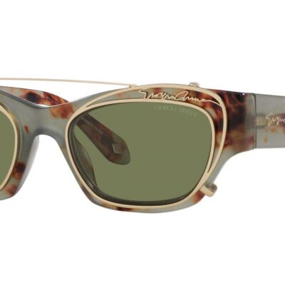 Giorgio Armani Women's AR 8185U Green Havana/Green Clip-On Sunglasses