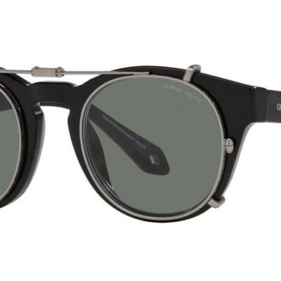 Giorgio Armani Men's AR 8190U Black+Grey Clip-On Sunglasses