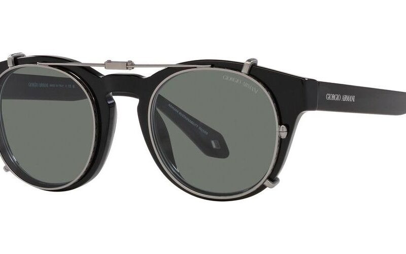 Giorgio Armani Men's AR 8190U Black+Grey Clip-On Sunglasses Giorgio Armani Men's AR 8190U Black+Grey Clip-On Sunglasses