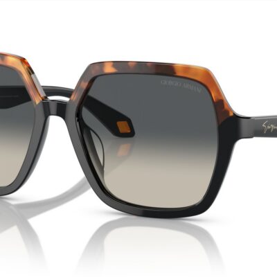 Giorgio Armani Women's AR 8193U Grey Yellow Havana/Grey Shaded Sunglasses