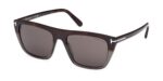 Tom Ford Men's ASLAN FT1175 Grey Havana Transparent Blue/Smoke Sunglasses