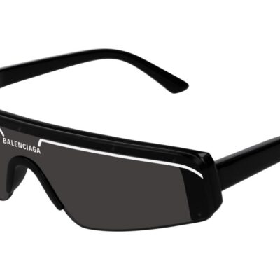 Balenciaga Men's BB0003S Black/Grey Sunglasses