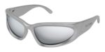 Balenciaga Men's BB0157S Silver/Silver Sunglasses