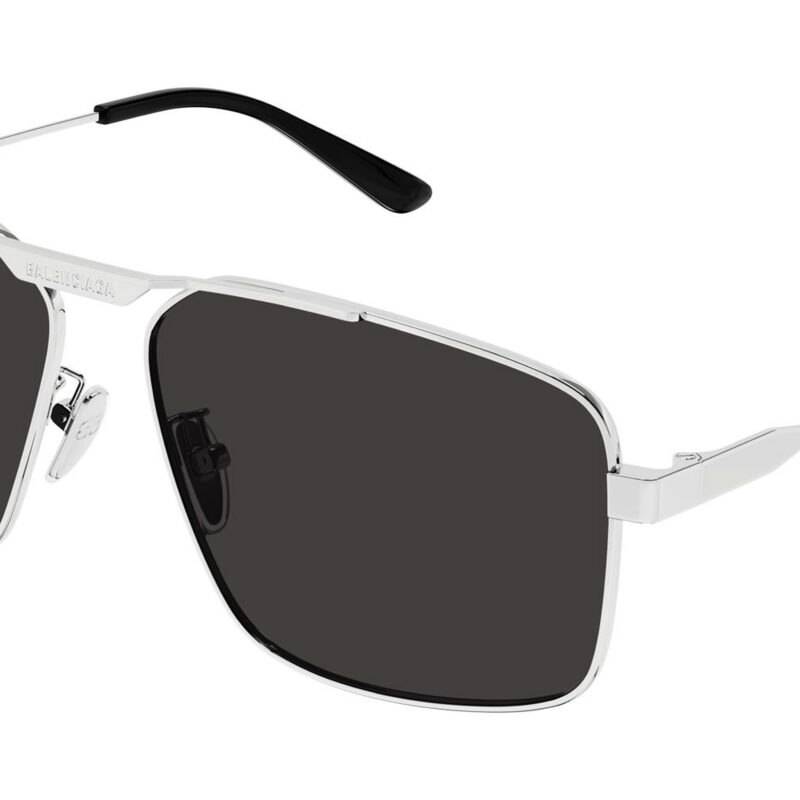 Balenciaga Men's BB0418SK Silver/Black Sunglasses