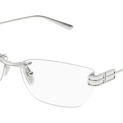 Balenciaga Women's BB0490O Silver Eyeglasses