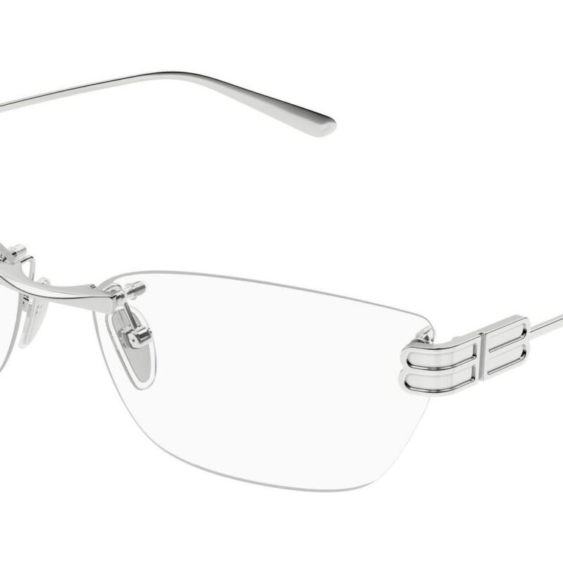 Balenciaga Women's BB0490O Silver Eyeglasses