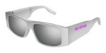 Balenciaga Men's BB 0100S LED FRAME LIMITED EDITION Silver/Silver Sunglasses