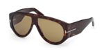 Tom Ford Men's BRONSON FT 1044 Dark Havana/Green Sunglasses