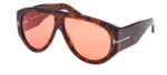 Tom Ford Men's BRONSON FT 1044 Dark Havana/Burgundy Sunglasses