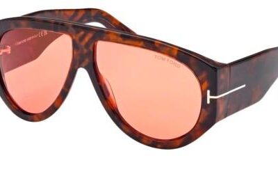 Tom Ford Men's BRONSON FT 1044 Dark Havana/Burgundy Sunglasses