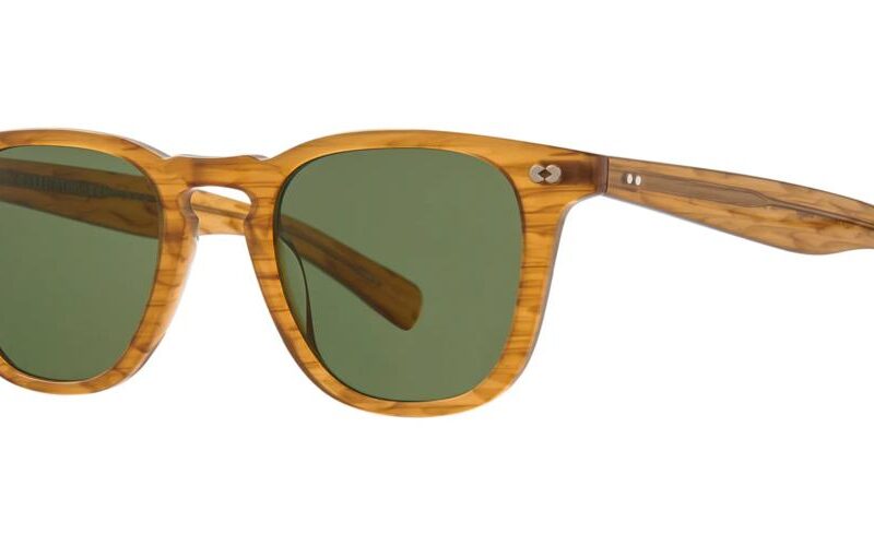 Garrett Leight Men's BROOKS X SUN Butterscotch/Pure Green Sunglasses Garrett Leight Men's BROOKS X SUN Butterscotch/Pure Green Sunglasses